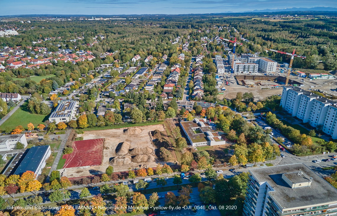 08.10.2020 - Baustelle zur Grundschule am Karl-Marx-Ring in Neuperlach